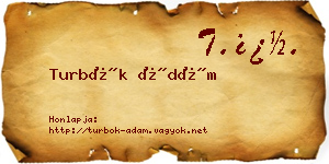 Turbók Ádám névjegykártya